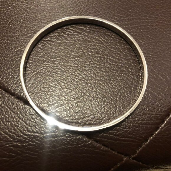 MONET Bangle Bracelet Silver Textured VTG 2 Toned - Picture 2 of 4